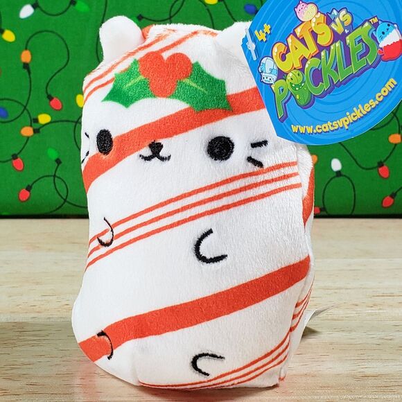 Cepia Cats Vs Pickles Kitty Cane #090 Ultrasoft Collectible Christmas Plush NWT - Picture 6 of 12